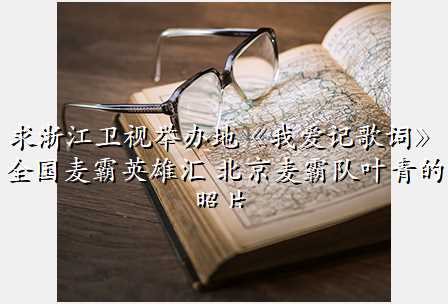 求浙江卫视举办地《我爱记歌词》全国麦霸英雄汇 北京麦霸队叶青的照片.